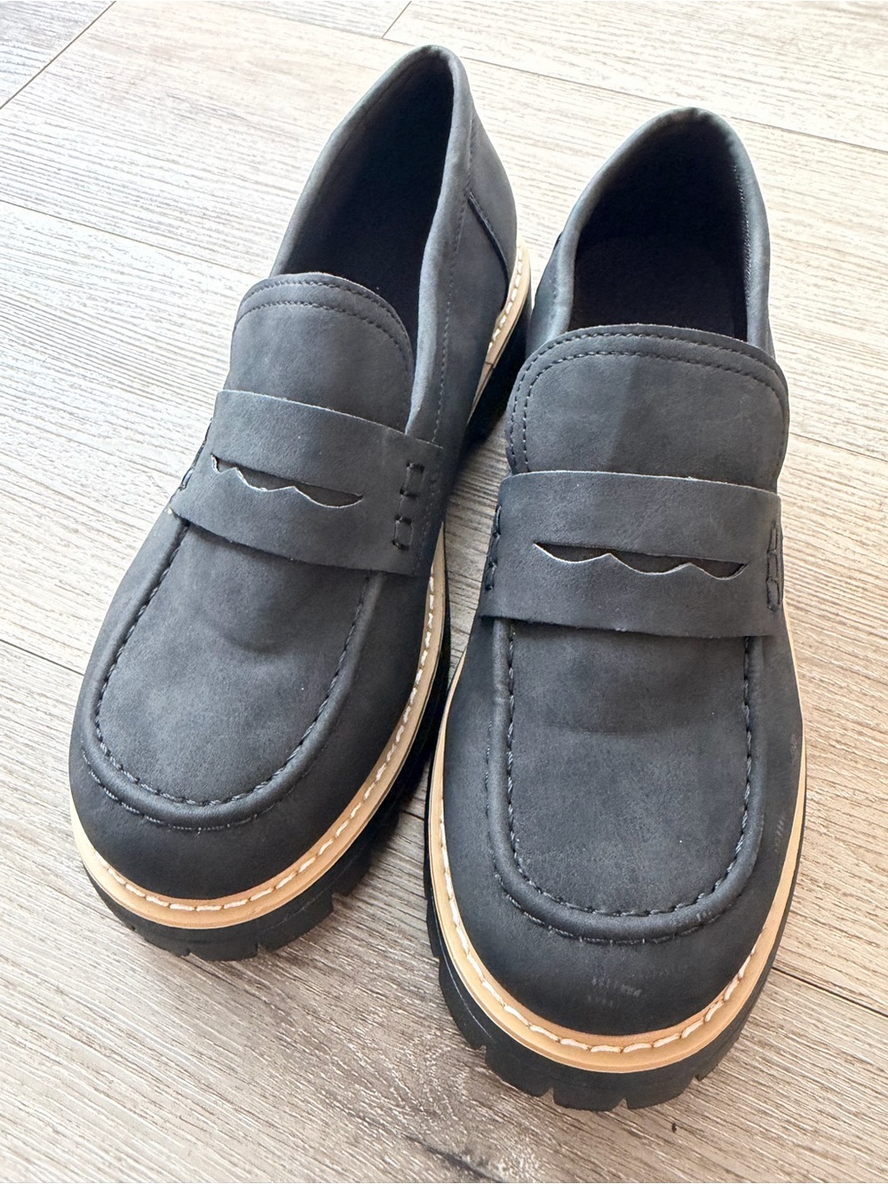 Classic Black Suede Penny Loafers